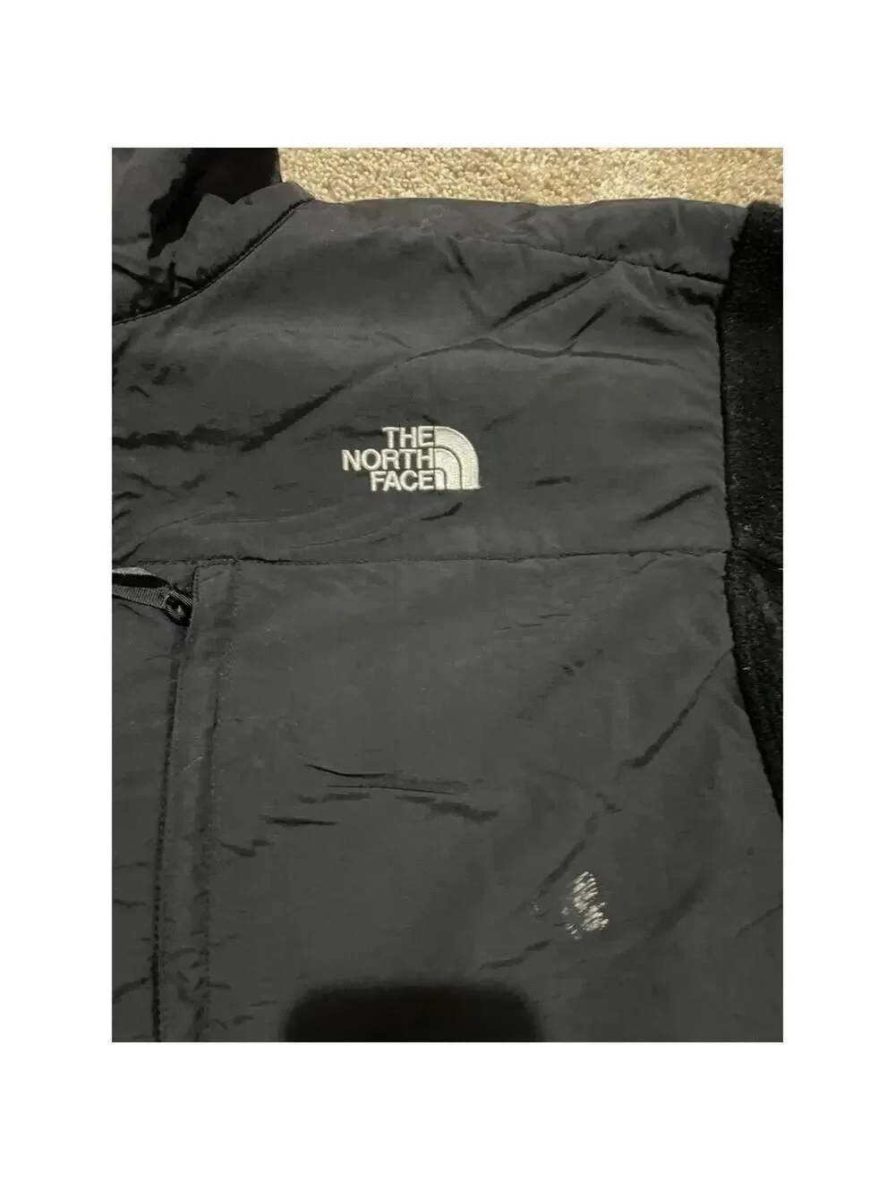 Men’s The North Face Black Denali Fleece Fill Zip Jacket XXL